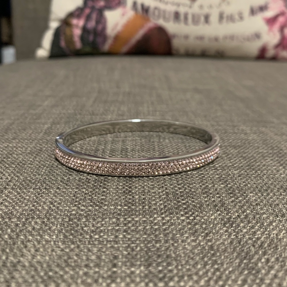 Bendel Rocks Skinny Bangle in Silver Tone